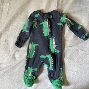 Alligator footie jammies